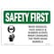 Signmission OSHA Wear Goggles Face Shield & 14in X 10in Rigid Plastic, 14" W, 10" H, Lndscp, 1014-L-11007 OS-SF-P-1014-L-11007 - alternate 1